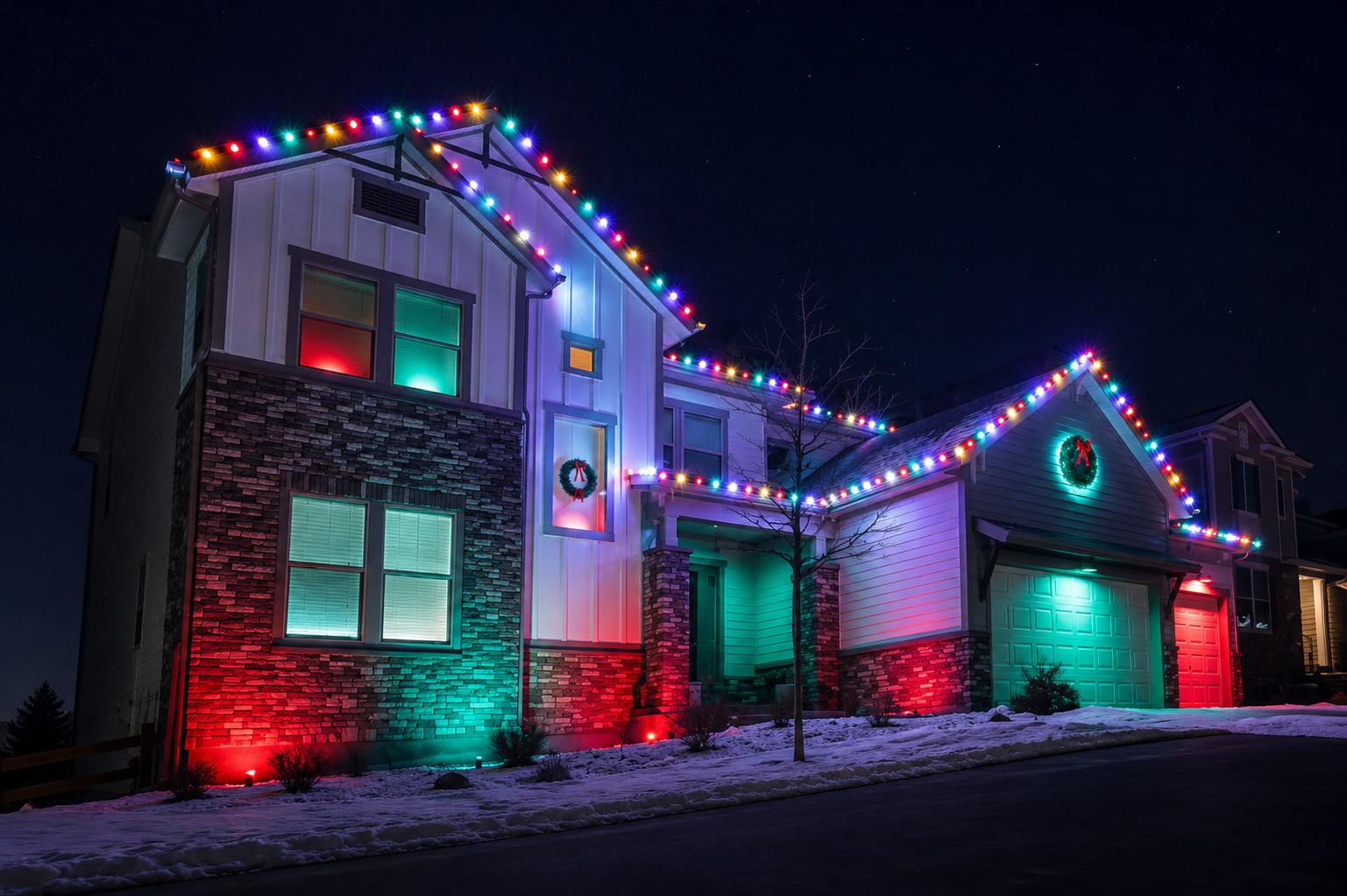 Christmas City Holiday Lighting install near Easton